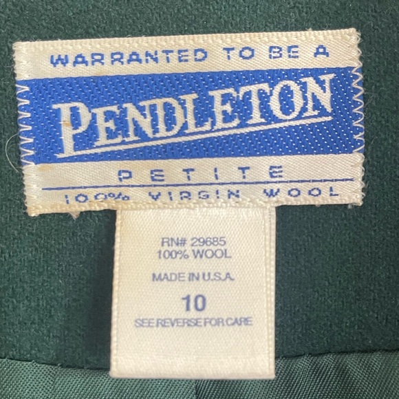 Vintage Pendleton Women’s Green Blazer 100% virgin woool - Picture 2 of 4